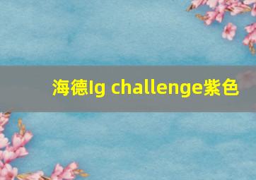 海德Ig challenge紫色